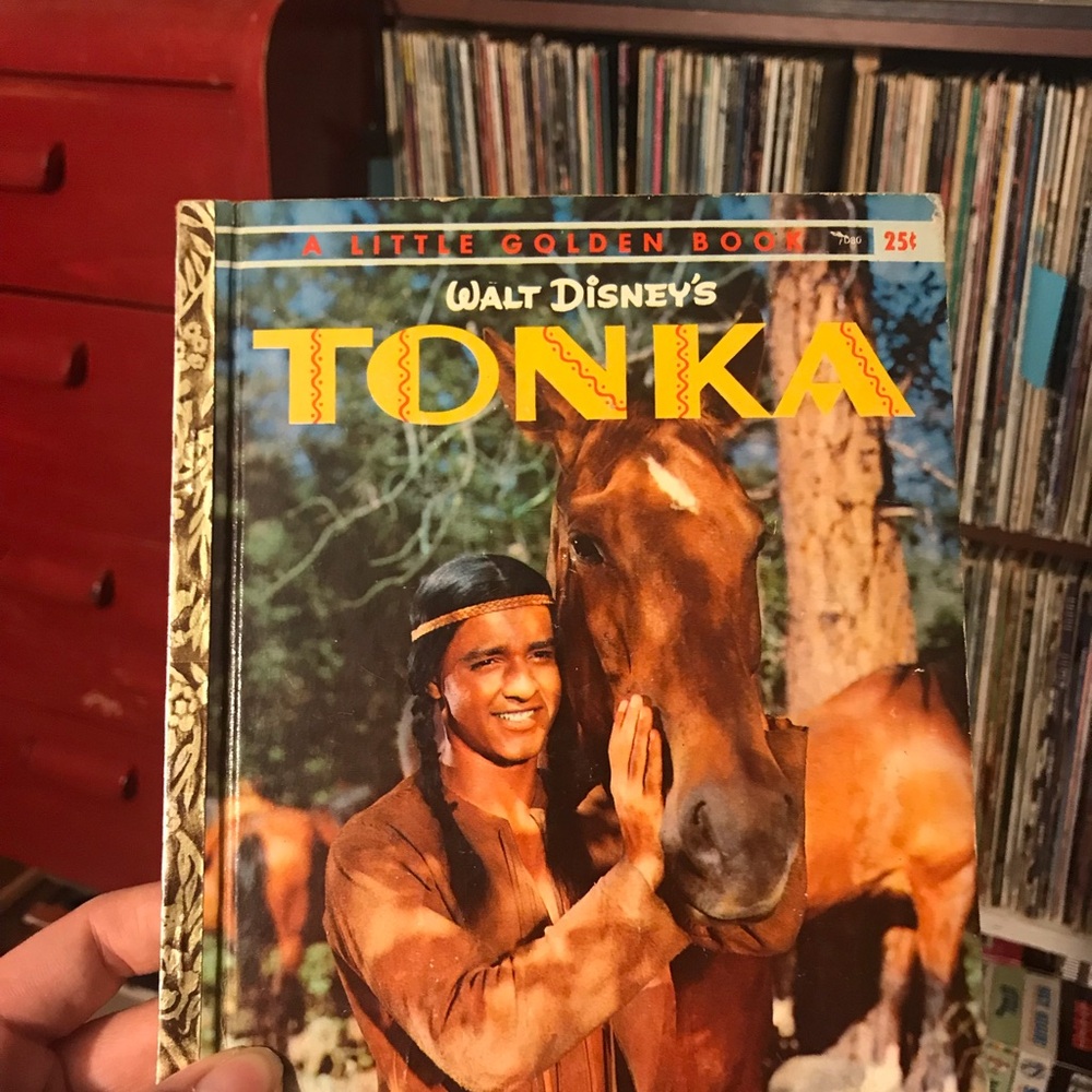 1959 Walt Disney's TONKA Little Golden Book - Brown Horse Cover